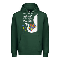 Sports Green Autism Different Makes You Beautiful Premium Hoodie - CowhideDigitalArt