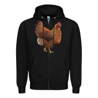 Black new hampshire red chicken Zipper Hoodie - LillyAllenDesigns