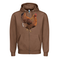 Chestnut new hampshire red chicken Zipper Hoodie - LillyAllenDesigns