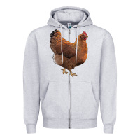 Heather Grey new hampshire red chicken Zipper Hoodie - LillyAllenDesigns