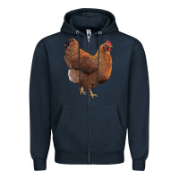 Navy new hampshire red chicken Zipper Hoodie - LillyAllenDesigns