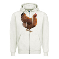 Oatmeal Heather new hampshire red chicken Zipper Hoodie - LillyAllenDesigns