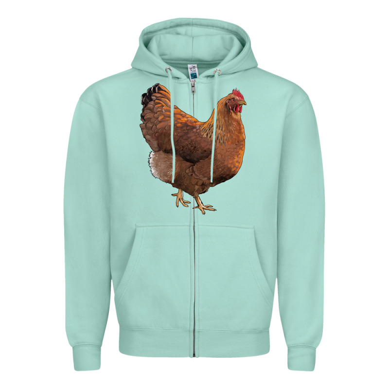 New Hampshire Red Chicken Zipper Hoodie by LillyAllenDesigns | Teevron
