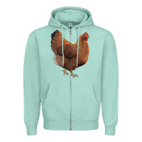 Seafoam new hampshire red chicken Zipper Hoodie - LillyAllenDesigns