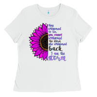 White I Am The Storm sunflower Ladies Tee - Bettercallsaul