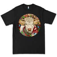 Black Charolais Heifer Christmas Premium Tee - RanaPortraitStore