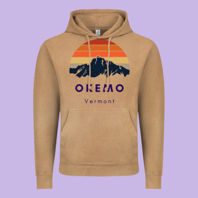 Okemo Vermont Skiing Snowboarding Hikers Gifts For Vt Travel Vintage Hoodie Designed By Inspiradesign