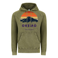 Vintage Olive Okemo Vermont Skiing Snowboarding Hikers Gifts for VT Travel Vintage Hoodie - InspiraDesign