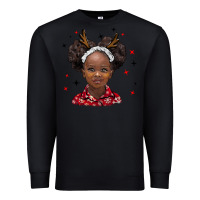 Black christmas african girl Premium Sweatshirt - BarkalooDesign