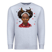 Heather Grey christmas african girl Premium Sweatshirt - BarkalooDesign