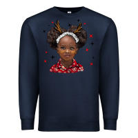 Navy christmas african girl Premium Sweatshirt - BarkalooDesign