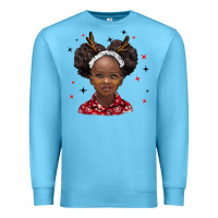 Ocean Blue christmas african girl Premium Sweatshirt - BarkalooDesign