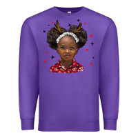 Purple christmas african girl Premium Sweatshirt - BarkalooDesign