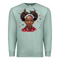 Seafoam christmas african girl Premium Sweatshirt - BarkalooDesign