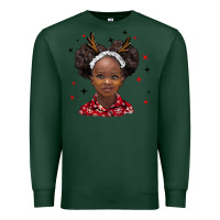 Sports Green christmas african girl Premium Sweatshirt - BarkalooDesign