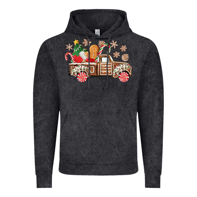 Christmas Gingerbread Truck Vintage Hoodie by CowGirlArtShop | Teevron