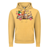 Vintage Mustard christmas gingerbread truck Vintage Hoodie - CowGirlArtShop