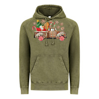 Vintage Olive christmas gingerbread truck Vintage Hoodie - CowGirlArtShop