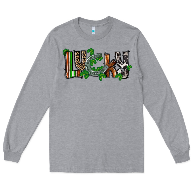 Lucky Horseshoe St. Patrick's Day Long Sleeve Tee by CowGirlArtShop | Teevron