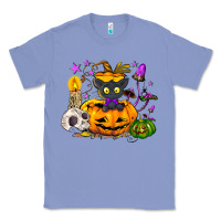 Colony Blue Black cat pumpkin Classic Tee - NancyCooperArtShop