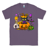 Lavender Black cat pumpkin Classic Tee - NancyCooperArtShop