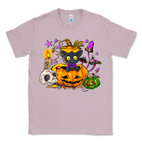 Lilac Black cat pumpkin Classic Tee - NancyCooperArtShop