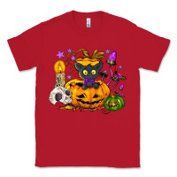 Red Black cat pumpkin Classic Tee - NancyCooperArtShop
