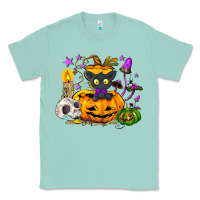 Seafoam Black cat pumpkin Classic Tee - NancyCooperArtShop