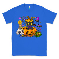 True Royal Black cat pumpkin Classic Tee - NancyCooperArtShop