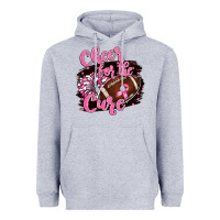 Heather Grey cheer for the cure Heavyweight Hoodie - BarkalooDesign