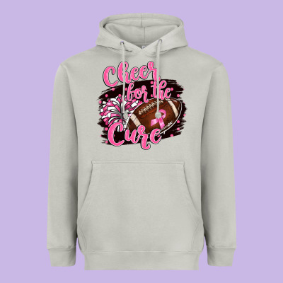 Cheer For The Cure Heavyweight Hoodie Designed By Barkaloodesign