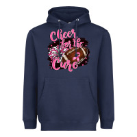 Navy cheer for the cure Heavyweight Hoodie - BarkalooDesign
