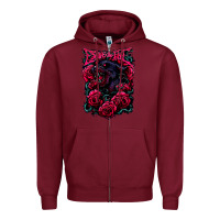Burgundy escape the fate Zipper Hoodie - DesignPulse
