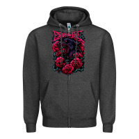 Charcoal Heather escape the fate Zipper Hoodie - DesignPulse
