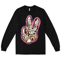 Black Jack Russel Peace Sign Long Sleeve Tee - Jasminsmagicworld