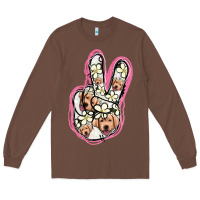 Chestnut Jack Russel Peace Sign Long Sleeve Tee - Jasminsmagicworld