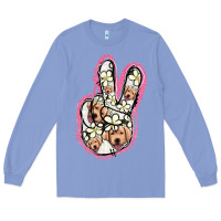 Colony Blue Jack Russel Peace Sign Long Sleeve Tee - Jasminsmagicworld