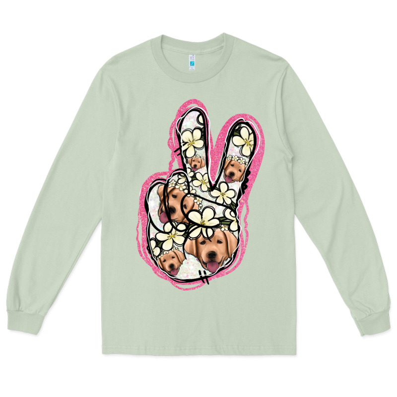 Jack Russel Peace Sign Long Sleeve Tee by Jasminsmagicworld | Teevron
