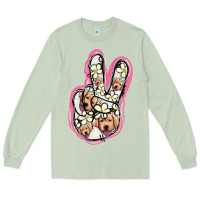 Matcha Jack Russel Peace Sign Long Sleeve Tee - Jasminsmagicworld