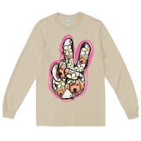 Mushroom Jack Russel Peace Sign Long Sleeve Tee - Jasminsmagicworld