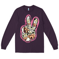 Plum Jack Russel Peace Sign Long Sleeve Tee - Jasminsmagicworld