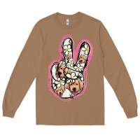 Toasted Coconut Jack Russel Peace Sign Long Sleeve Tee - Jasminsmagicworld