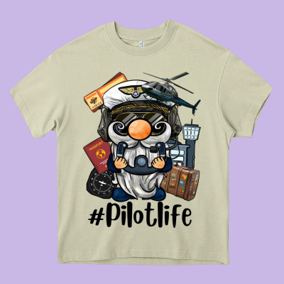 Pilot Life Gnome Heavy Core Tee Designed By Barkaloodesign