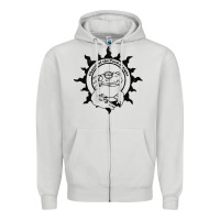 Dove Grey Authentic Church Of The Toad Of Light Psychedlic Frog Licking (Distres Zipper Hoodie - DesignPulse