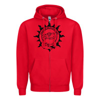 Red Authentic Church Of The Toad Of Light Psychedlic Frog Licking (Distres Zipper Hoodie - DesignPulse