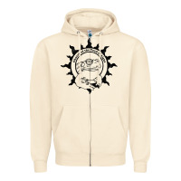 Sandshell Authentic Church Of The Toad Of Light Psychedlic Frog Licking (Distres Zipper Hoodie - DesignPulse