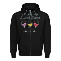 Black At My Age I need Glasses Zipper Hoodie - DesignPulse