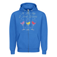 True Royal At My Age I need Glasses Zipper Hoodie - DesignPulse