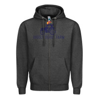 Charcoal Heather diddly farm for men and women Zipper Hoodie - DesignPulse