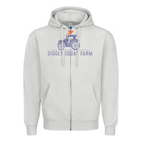 Dove Grey diddly farm for men and women Zipper Hoodie - DesignPulse